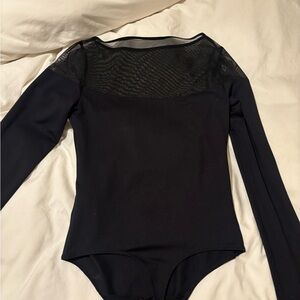Abercrombie & Fitch Black Mesh Bodysuit